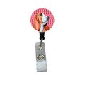 Teachers Aid Basset Hound Valentines Love and Hearts Retractable Badge Reel or ID Holder with Clip TE235484